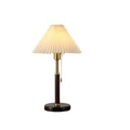 French medieval atmosphere fabric american living room bedroom bedside table study solid wood lamp retro nostalgic decorative table lamp