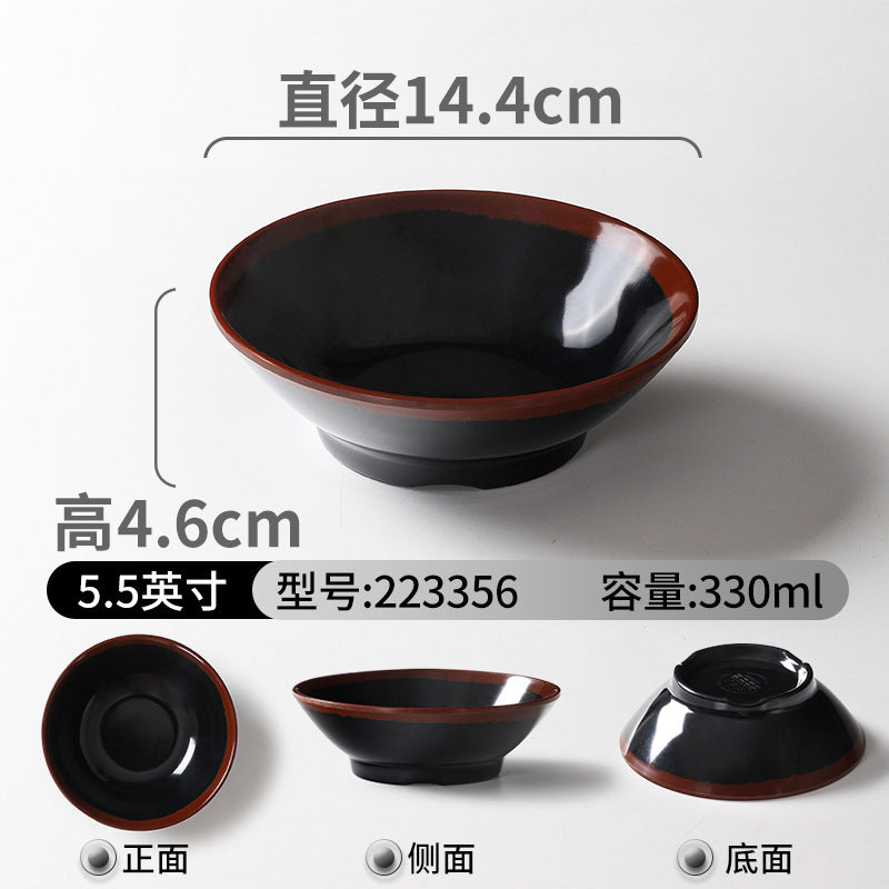 Melamine tableware plate commercial hot pot restaurant serving plate restaurant restaurant plate retro nostalgic barbecue side dish plate