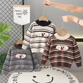 Kids' sweater  new arrival: fleece-lined, thickened knit base layer, cartoon korean style pullover sweater for boys