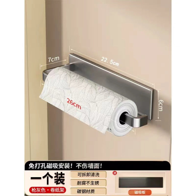 Paper for kitchen tissue holder No punching Cabinet Roll paper holder Shelf Roll paper plastic wrap rag Storage hanger