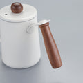 304 stainless steel hand brewing kettle walnut handle thin spout coffee pot outdoor hand brewed coffee utensils hanging ear drip kettle