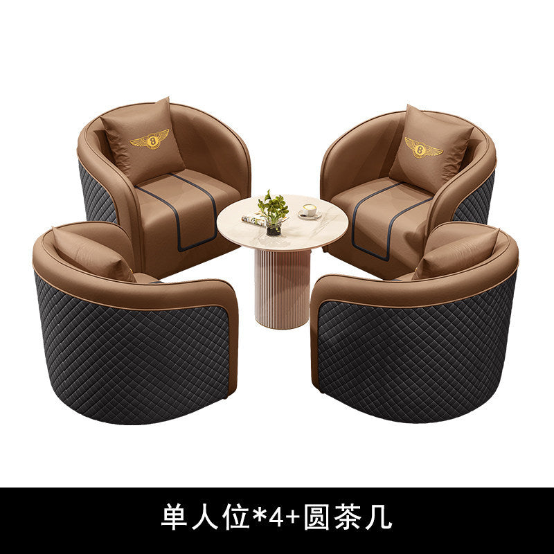Accessible luxury hotel lobby sales office reception negotiation table and chairs casual chess and card room office reception casual sofa