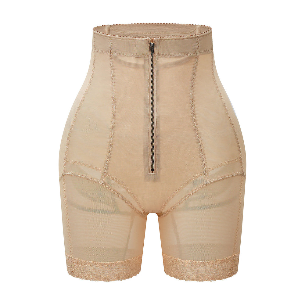 Xj0088-1 high-waisted tummy control shaping leggings with metal zipper - butt lifting, slimming, and workout activewear
