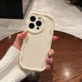 Three-dimensional wavy edge suitable for apple 16pro all-inclusive anti-fall protective case iphonexr pure color simple mobile phone case