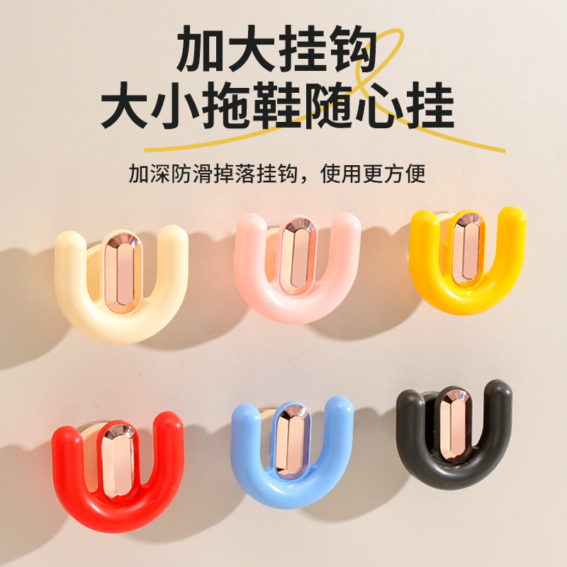 New arrival: no-drill dopamine suction cup u-shaped shelf - wall-mounted organizer for bathroom and toilet, with drainage function