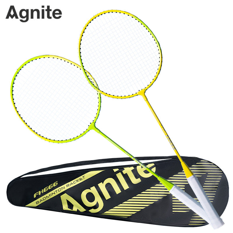 Deli Angnet FH666 badminton racket iron split durable competition adult student sports training double racket