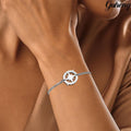 New south american hexagram sun spider flower swastika stainless steel pendant bracelet - wholesale unique jewelry