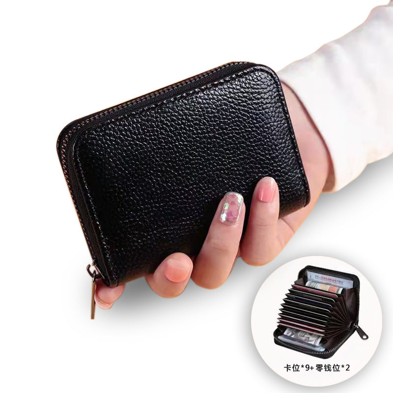 Organ card bag, ID bag, solid color multi-card all-in-one bag, the same style for men and women, exquisite bank card storage card bag, mini.