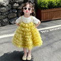 Girls'  dress - kids' sundress cake dress - baby birthday party chic girl princess dress - korean style long dress
