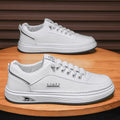 2025 spring new men's breathable white sneakers, trendy versatile chunky sole athletic shoes, casual skate shoes, fashion sneakers