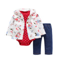 Kids' girls' baby 1-year-old sweatshirt clothes autumn separates autumn outfit set wholesale hooded sweatshirt romper