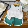 Kids' eucosy cool & comfortable tank top set - summer lightweight sleeveless shorts for boys & girls - baby sleepwear