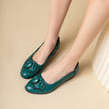 Autumn shoes in stock, low-top pure color round toe daily loafers, live broadcast, mother's shoes, cross-border foreign trade soft leather shoes