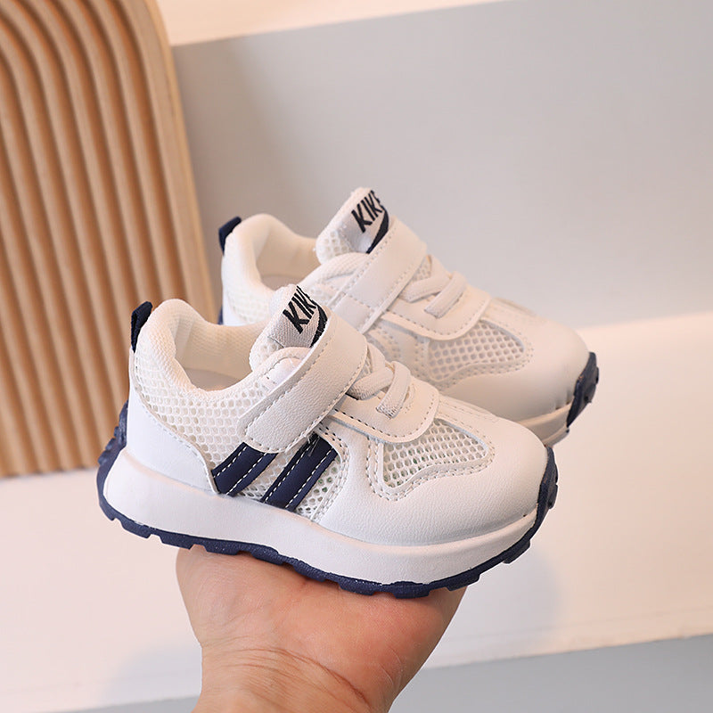 Spring/summer single mesh sneakers, eva shoes, kids' athletic shoes, boys' shoes, baby shoes, white sneakers, girls' casual running shoes