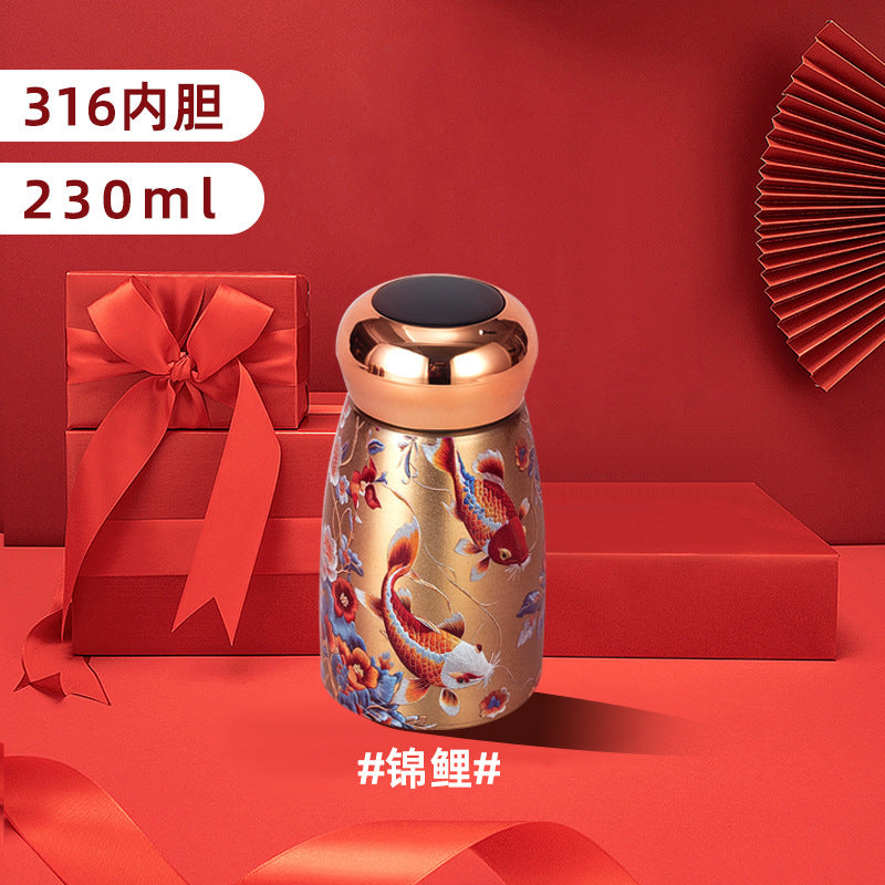 National style mushroom cup little fat stainless steel thermos cup compact mini flap pocket pants cup portable thermos cup wholesale personalized