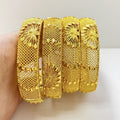 Middle east dubai 24k gold plated women's bangle luxury jewelry designer indian bracelet african arabian wedding