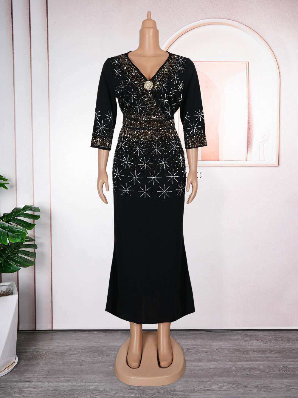 Aliexpress elegant women's dress fashion cross-border foreign trade african new arrivalplus sizedress