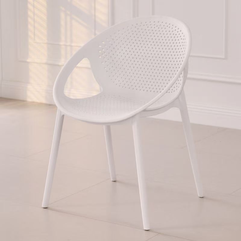 Scandinaviancut out dining table and chairs stackable dining chairs casual outdoor waiting chair for home plastic back chair small apartment