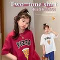 Girls' short-sleeve t-shirt - summer  new arrivals: stylish cartoon top for older girls, korean fashionable summer clothing for kids