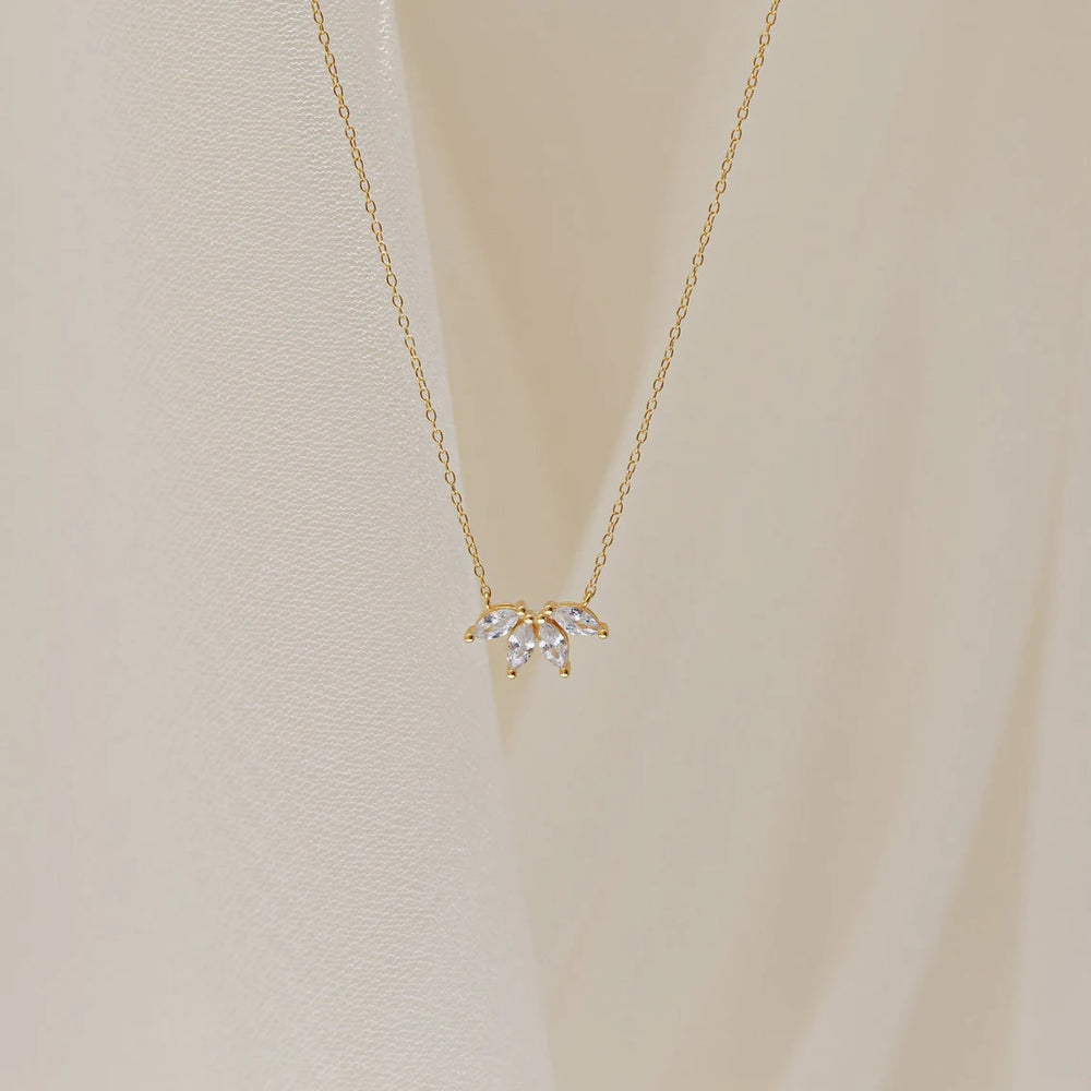foreign trade jewelry single-layer double-layer golden cross chain zircon crystal glass pendant women's necklace wholesale