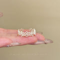 Palace style lace zircon open ring accessible luxuryniche style design classy sense index finger ring elegant ring for women