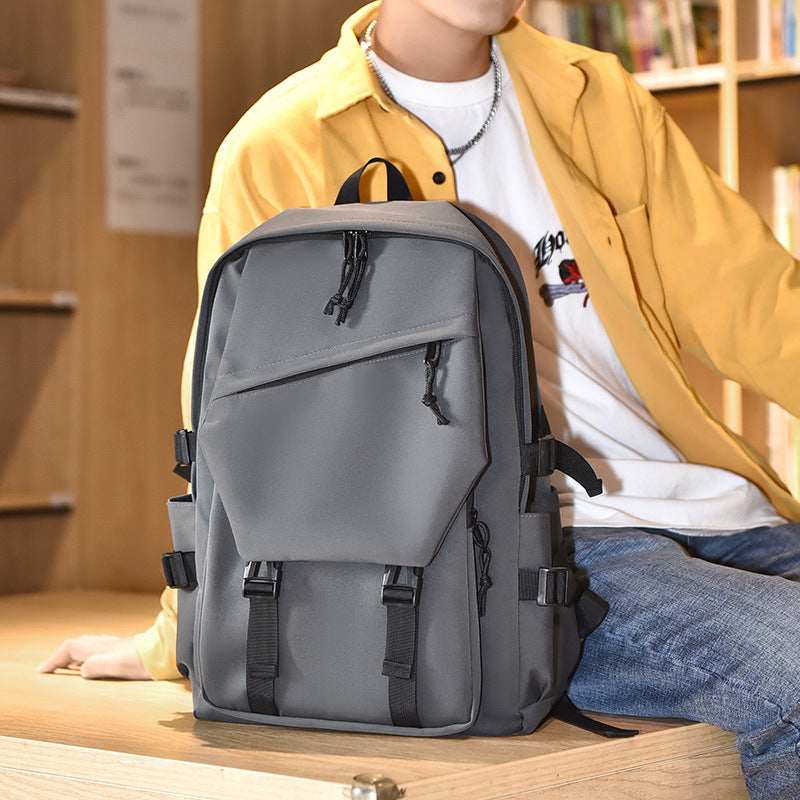 New niche trend backpack men and women with the same backpack junior high school students college students design sense large capacity