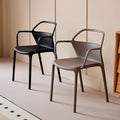 Modern minimalist plastic backrest chair, stackable living room chair, outdoor restaurant chair, cafe high back dining chair