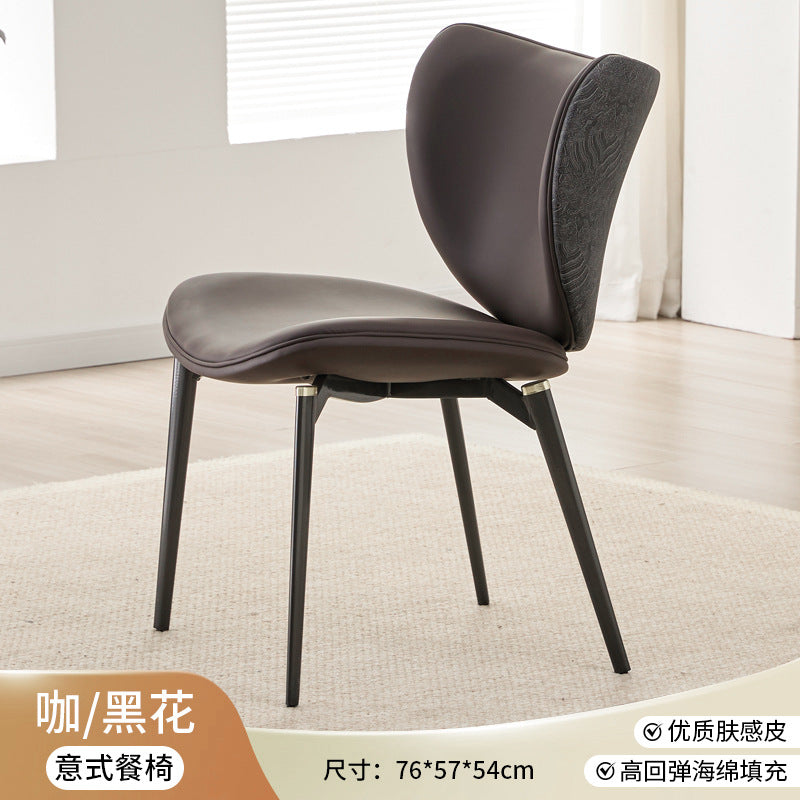 Italian normcore dining chair designer for home scandinavianaccessible luxury casual chair modern casual backrest soft bag chair negotiation chair