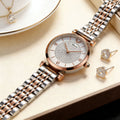 Factory direct: 2026 new women's fashion watch - korean style starry sky steel band quartz watch with full diamond accents - trendy design