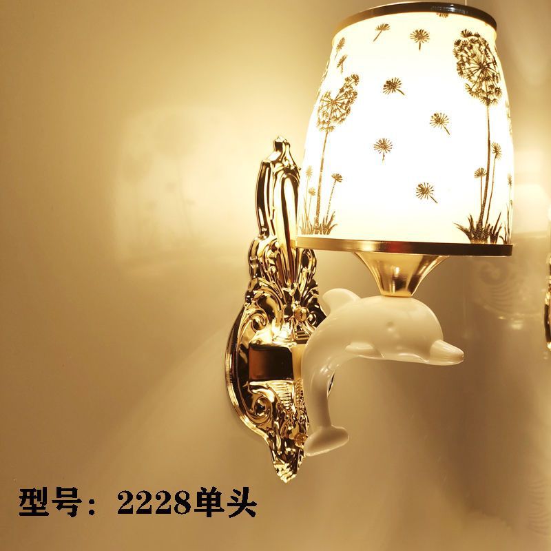 European style wall lamp - bedroom bedside light, modern minimalist aisle light, creative hotel living room corridor wall lamp, stairway light