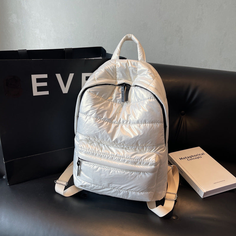 New popular cotton clothes backpack women's casual versatile space cotton backpack  wholesale large-capacity lightweight bag