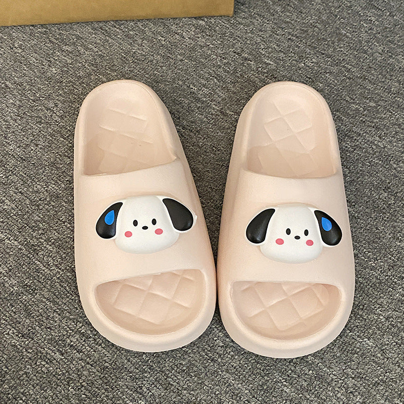 Women's eva slippers - summer outdoor wear, cartoon design, indoor bathroom bathing, non-slip thick sole, home couple slippers - "cloud-like comfort"