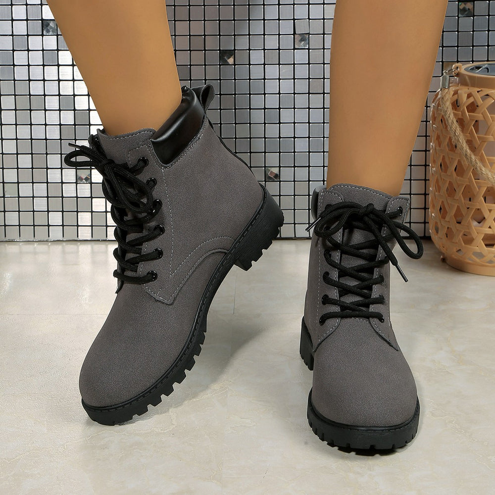 plus sizefashionfashionboots women's fall and winternew arrivalbritish style front tie back short bootsexportwholesale