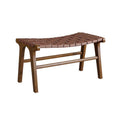 Saddle stool, light brown saddle leather, walnut finish