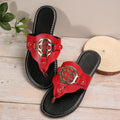 New arrival spot flip-flops  cross-border exclusive women's sandals hardware buckle summer flat shoes sandals