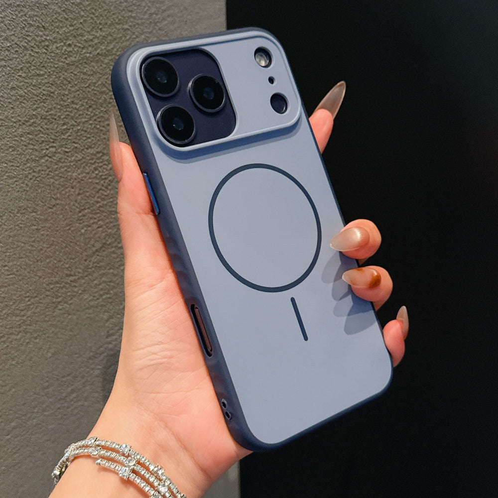 Premium anti-fingerprint, anti-slip, color-blocked, soft-touch 2-in-1 iphone 17 pro max case with 15 magnetic attachment compatibility