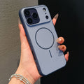 Premium anti-fingerprint, anti-slip, color-blocked, soft-touch 2-in-1 iphone 17 pro max case with 15 magnetic attachment compatibility