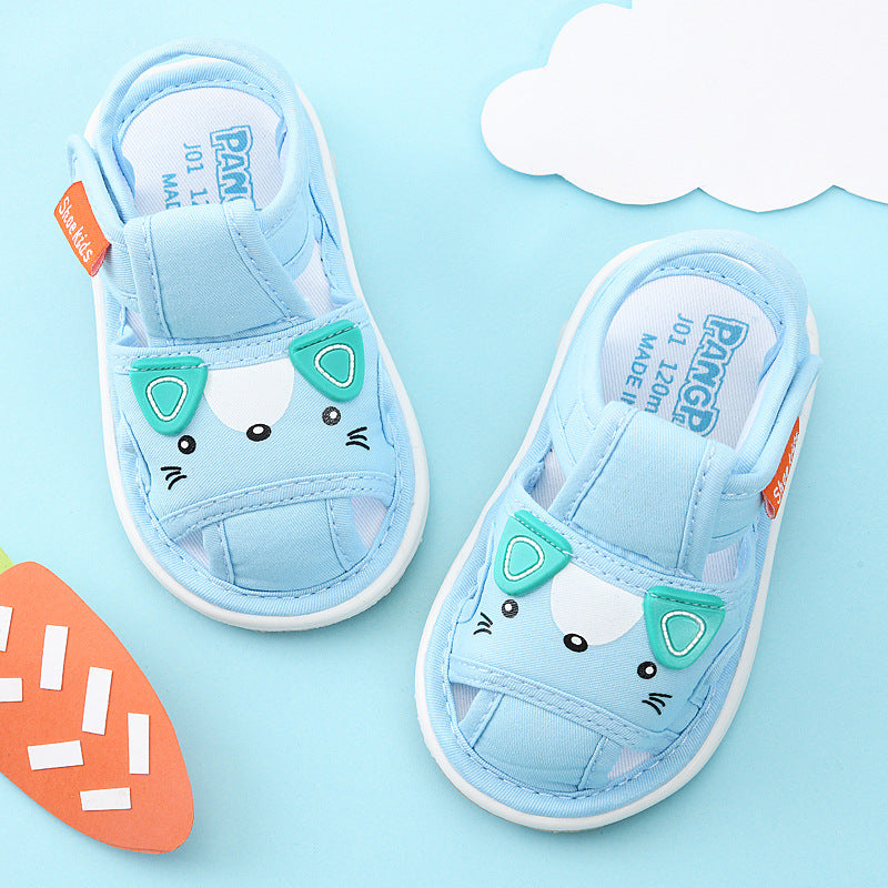 Baby cloth sandals, toddler shoes, summer 0-1-2-3 years old baby soft bottom shoes, baby boy shoes