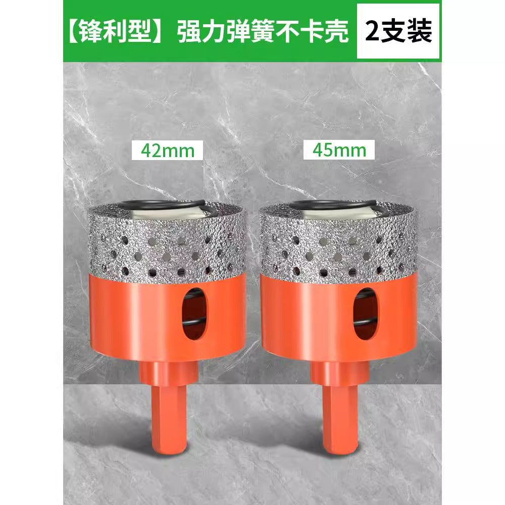 Baolian tile hole opener with spring dry punching marble rock slab special punching drill bit does not card brick tile reaming