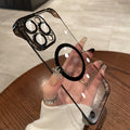 Suitable for iphone 17 mobile phone case electroplated frameless magsafe magnetic glass lens film apple 14 texture
