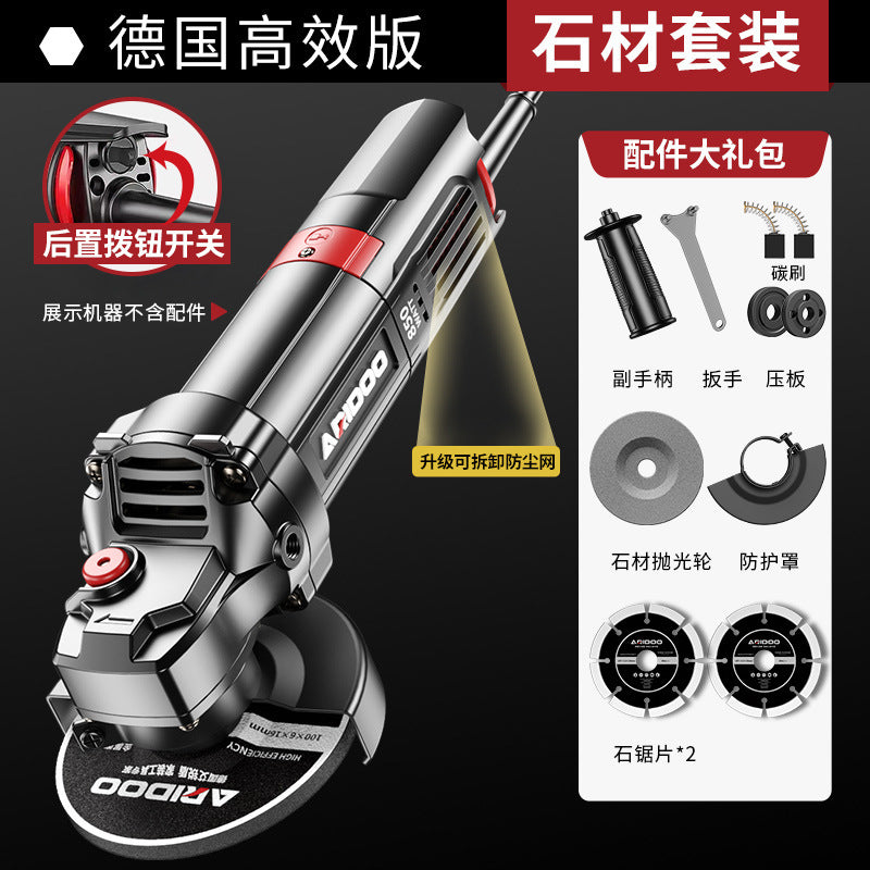 Airidun Angle Grinder Multifunctional Household Grinder Electric Hand Grinding Cutting Machine Handheld Polishing Machine