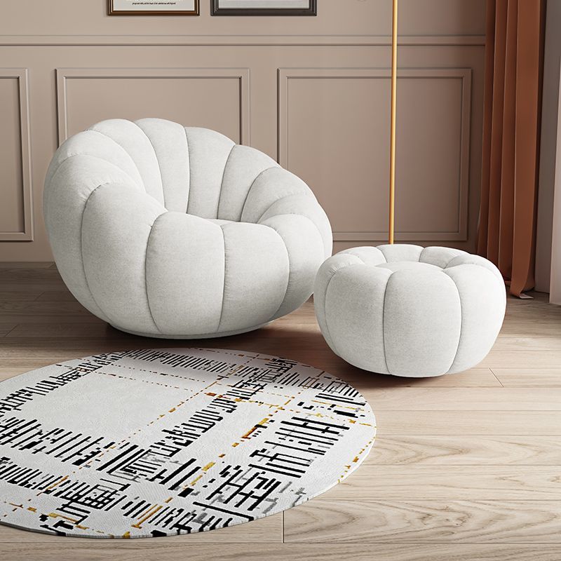 Lazy sponge sofa pumpkin chair single cream bean bag for home bedroom living room small apartment balcony lounge chair