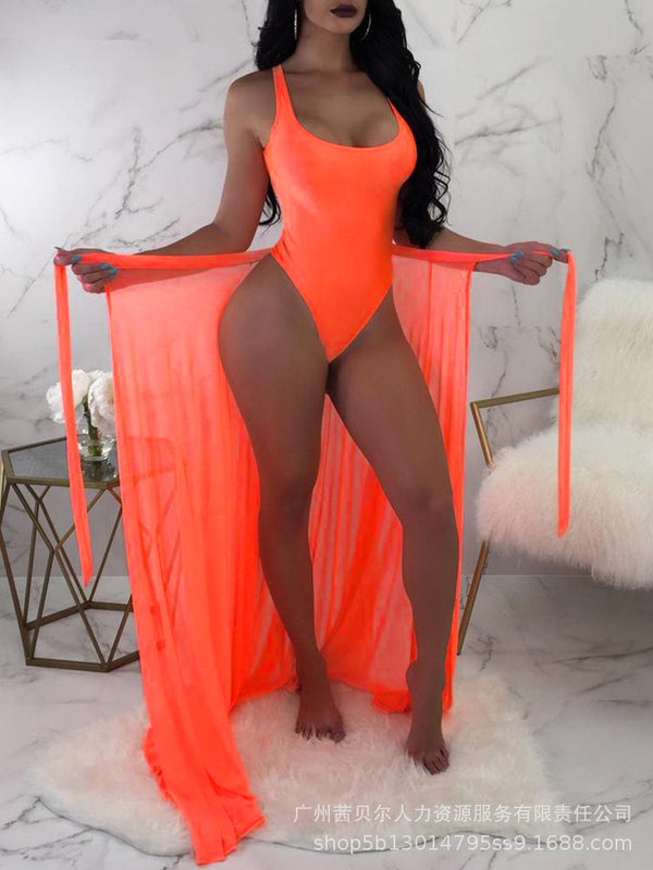 YM8233  standard size, European and American fashionable and sexy one-piece halter bikini swimsuit
