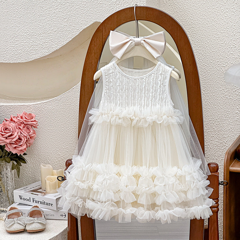 Girls' dresses  new style chic vest dress korean style sleeveless princess tutu skirt