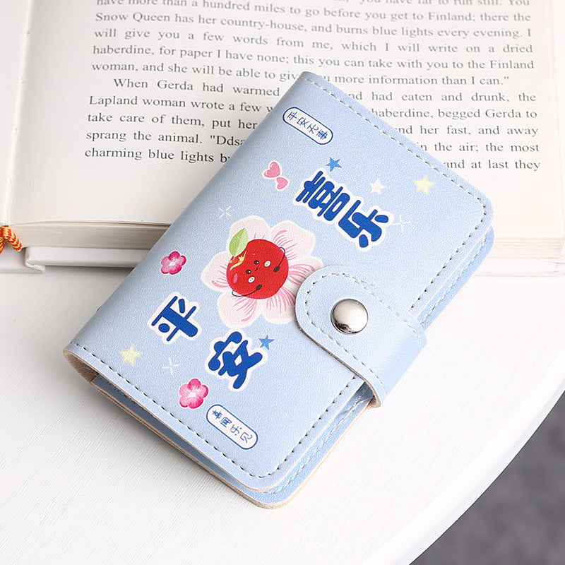 Ping An Joy Cartoon Card Bag Female Anti-Degaussing Multi-Card Position Large Capacity Driver's License Protective Case Male Bank Card Clip Leather Case