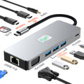 usb hub 3.2 docking station type-c hd+dp+vga three-screen different display mst multi-screen expansion dock