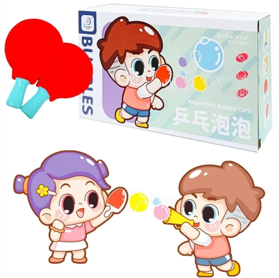 Explosive children's bubble ping pong toy for boys and girls outdoor bouncy bubble ball magic toy