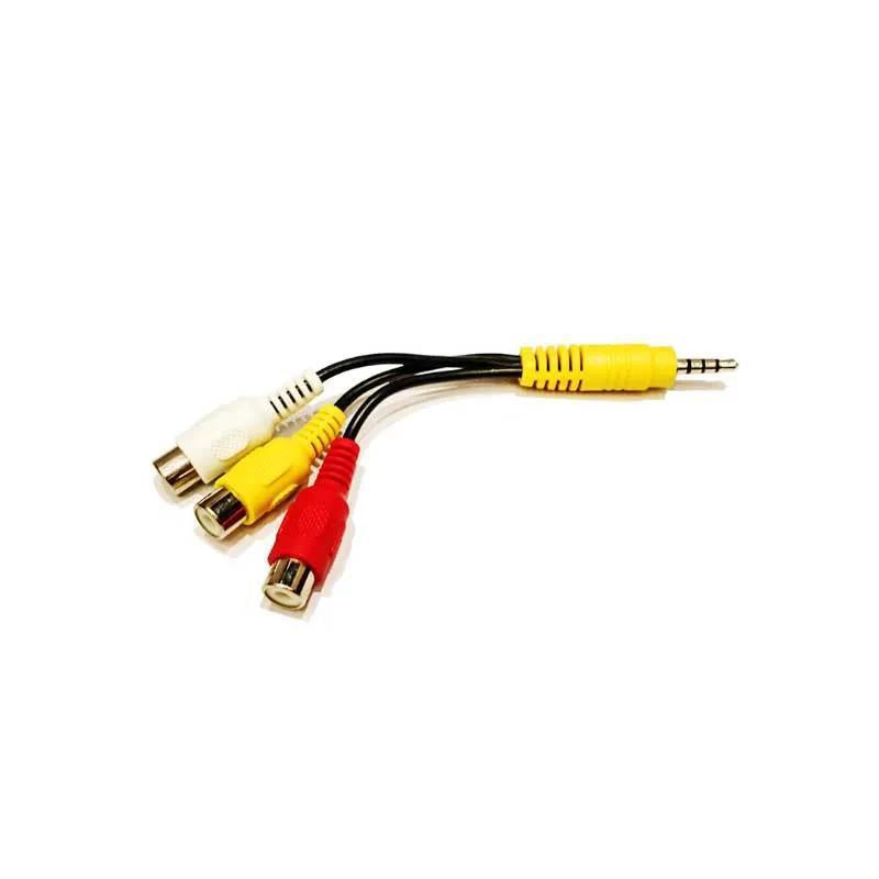 Applicable to rca TV audio & video av cable 3.5mm to 3 lotus female mouth adapter one point three composite music box