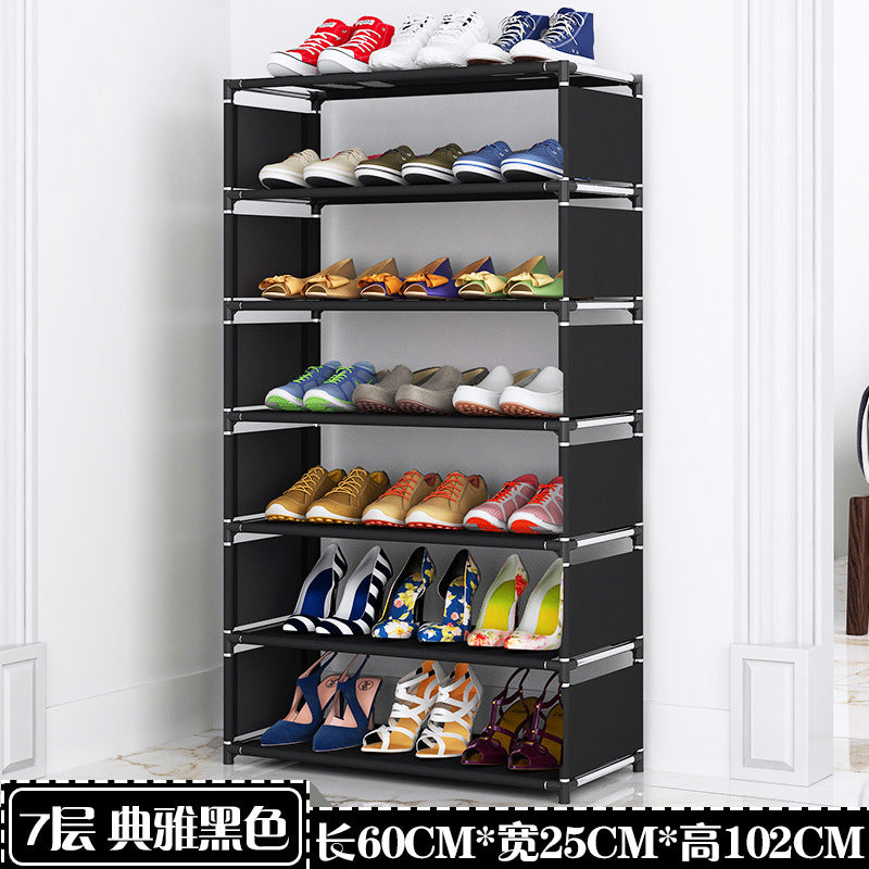 Simple shoe cabinet storage handy gadget space-saving shoe rack for home door economical bedroom student narrow large capacity