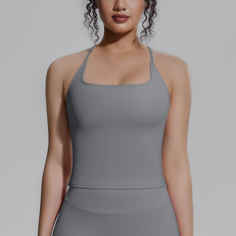 new arrival tight sports intimates women's padded i-shaped back yoga tops pilates fitness vest